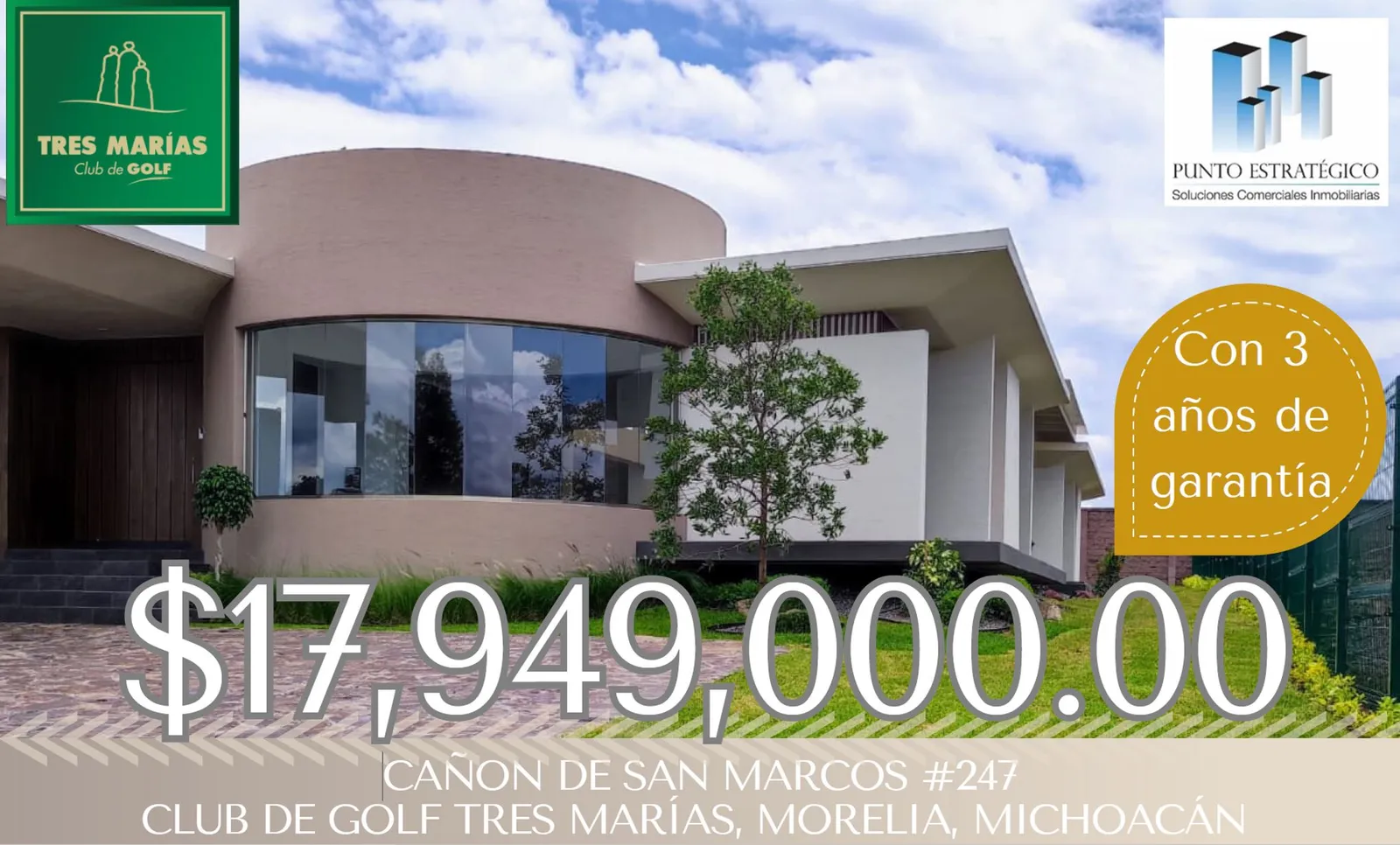 Casa en venta Cañón de San Marcos, Club de Golf Tres Marías