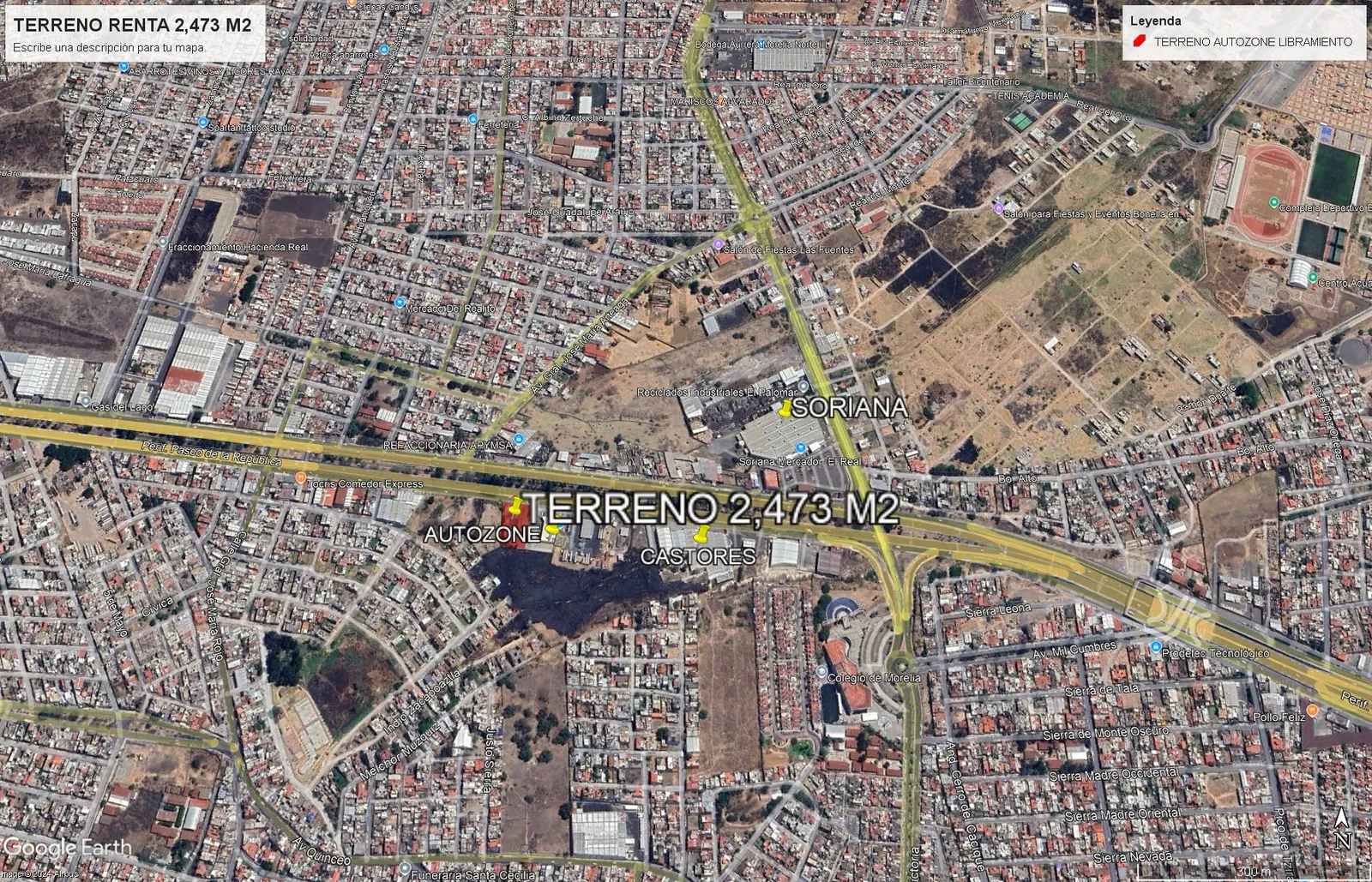 Terreno en renta Libramiento Norte