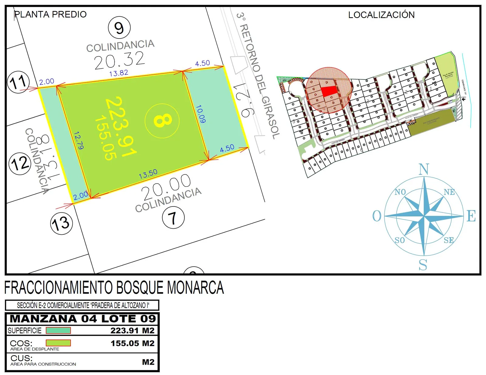 Terreno en venta Praderas II Altozano Manzana 04 Lote 08